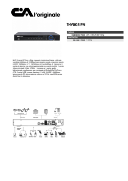 NVR 8 canali IP fino a 5Mp, rapporto risoluzione\frame e bit rate