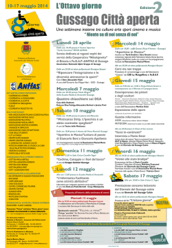 Manifesto ottavo giorno - Fondazione Bresciana Assistenza