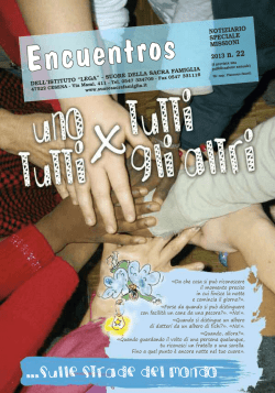 Il giornalino missionario - suora francescana della Sacra Famiglia