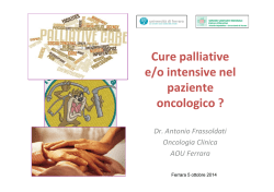 Cure palliative e_o intensive nel paziente oncologico