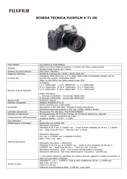 Scheda Tecnica Fujifilm X-T1 GS