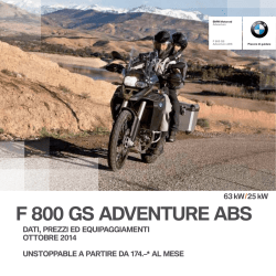 Prezzi e equipaggiamenti F 800 GS Adventure ABS