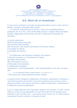A.S. 2014-15: si ricomincia!