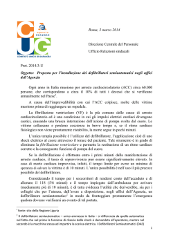 nota CUG su defibrillatori