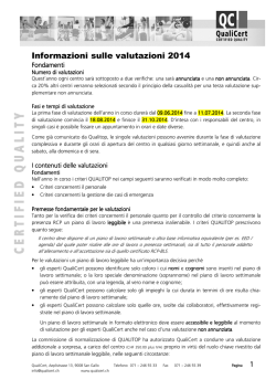 Informazioni sulle valutazioni 2014