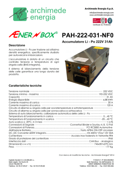 Accumulatore Li - Po 222V 31Ah
