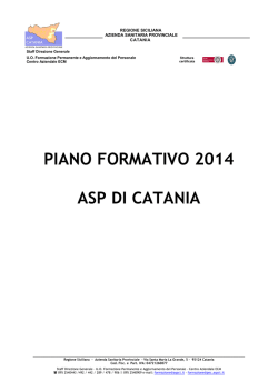 Piano Formativo anno 2014