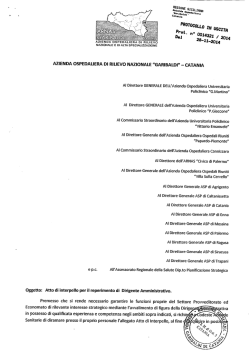 Atto Reperimento Dirigente Amministrativo - "Garibaldi"