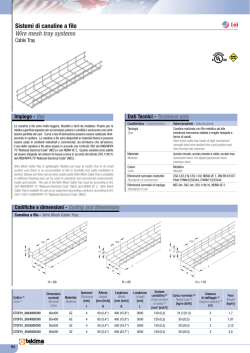 Sistemi di canaline a filo Wire mesh tray systems