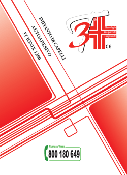 3T IONIX 1200 AUT OADeSIV O ImpIANTO DI c A pellI