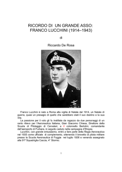 ricordo di un grande asso: franco lucchini(1917 – 1943)