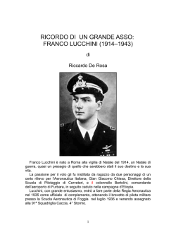 ricordo di un grande asso: franco lucchini(1917 &ndash; 1943)