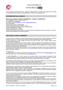 Scarica il foglio informativo di Conto Marca Like