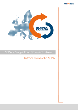 Introduzione alla SEPA SEPA &ndash; Single Euro Payments