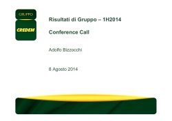 Credem presentation 2Q14 Conf Call ITA