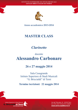 Alessandro Carbonare - Istituto Superiore di Studi Musicali G
