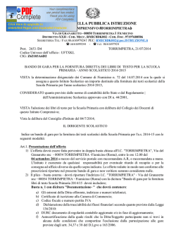 Prot. 2653 /D4 TORRIMPIETRA, 21/07/2014 Codice Un
