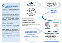 Organizzato da - Scuola Biodanza Liguria