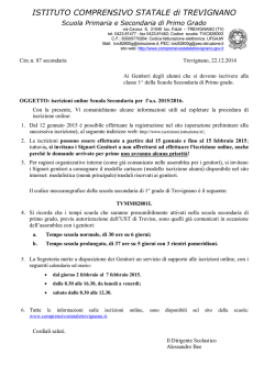 Circolare con istruzioni per iscrizioni alla Scuola Secondaria di