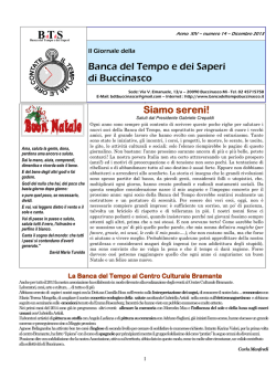 BdT Buccinasco, "Le altre Banche del Tempo parlano di noi"