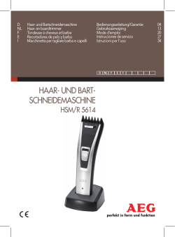 Haar- und Bart- scHneidemascHine