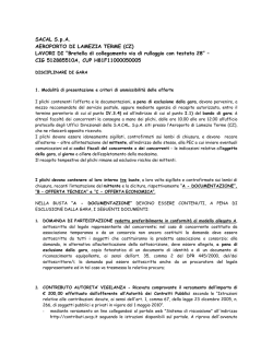 SACAL S.p.A. AEROPORTO DI LAMEZIA TERME (CZ) LAVORI DI