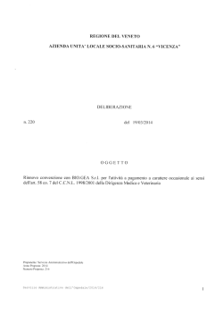 DELIBERAZIONE n.220 del 19/03/2014