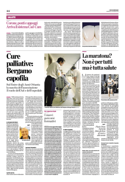Cure palliative: Bergamo capofila