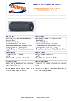 Bombolone TPED - 923lt -49 Bar