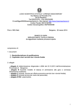 bando bar 20 marzo 14 - Liceo Scientifico Statale "Lorenzo