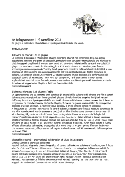 b&egrave; bolognaestate | il cartellone 2014