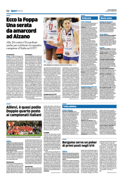 Ecco la Foppa Una serata da amarcord ad Alzano