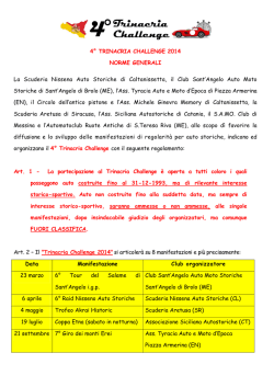 Regolamento - Scuderia Nissena Auto Storiche