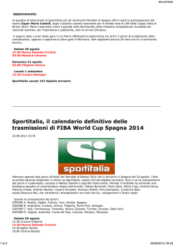 orari trasmissione su SportItalia (canale 153