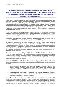 il comunicato stampa