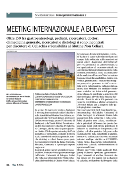 Meeting Internazionele a Budapest - Associazione Italiana Celiachia