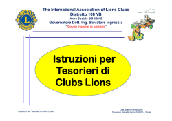 Istruzioni per Tesorieri di Clubs Lions