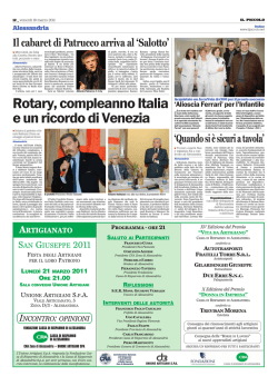 Rotary, compleanno Italia e un ricordo di Venezia