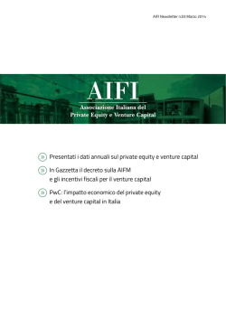 Presentati i dati annuali sul private equity e venture capital In
