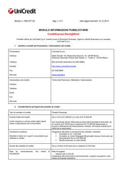 CreditExpress Bank@Work - Trasparenza