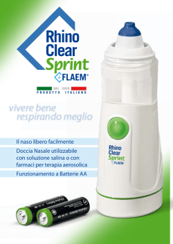 Doccia nasale ricaricabile Rhino Clear Sprint