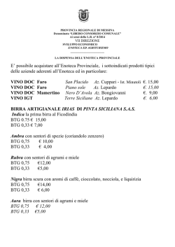 Prodotti in vendita - Provincia Regionale di Messina