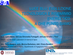 LUCE BLU: EVOLUZIONE TECNOLOGICATitle of Presentation