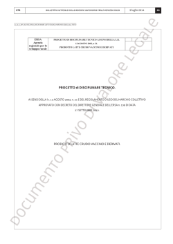 Disciplinare tecnico "Latte crudo vaccino e derivati"