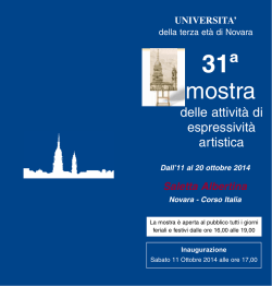 mostra - Universit&agrave; della Terza Et&agrave; di Novara
