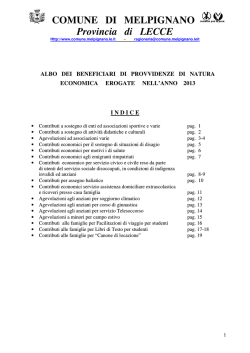 Albo dei Beneficiari 2013