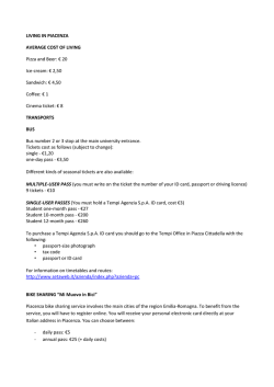 LIVING IN PIACENZA AVERAGE COST OF LIVING Pizza and Beer