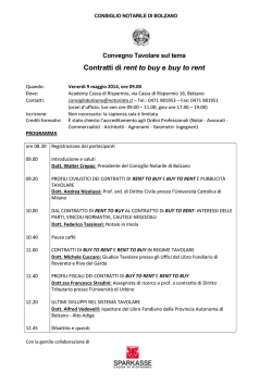 Contratti di rent to buy e buy to rent