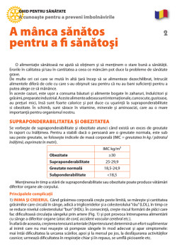 A m&acirc;nca sănătos pentru a fi sănătoşi