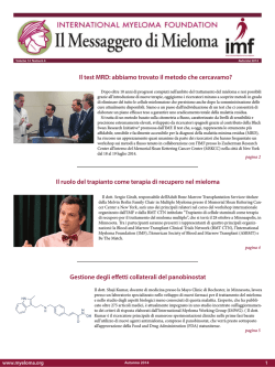 Autunno 2014 - #144 - International Myeloma Foundation